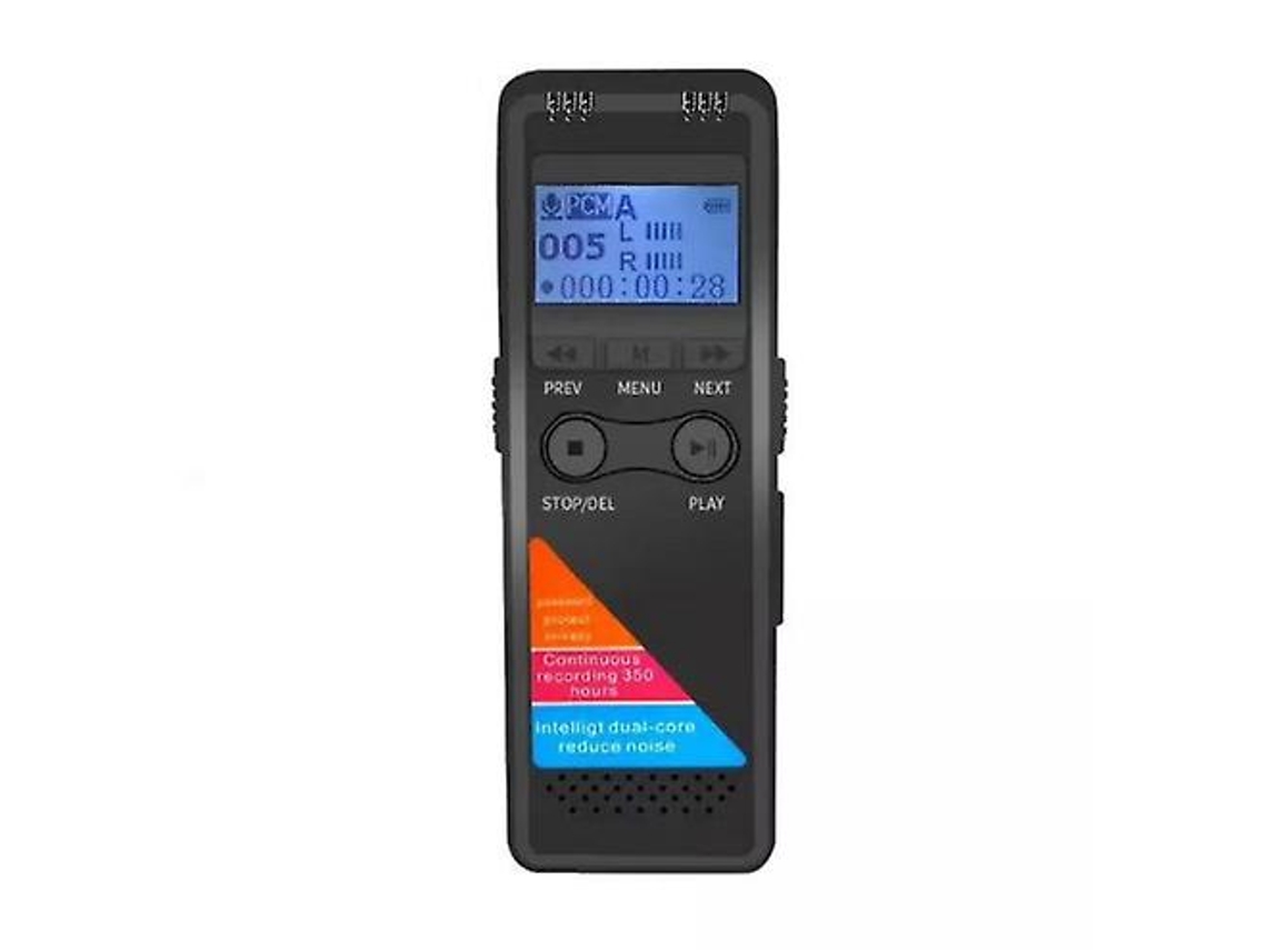 Mini Gravador De Voz Digital, Mp3 Player E Carregamento Usb 32 Gb Yizhood (preto)