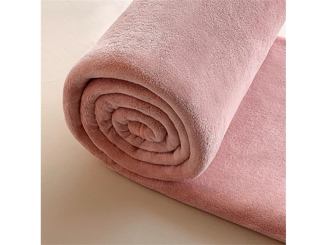 Manta de Flanela Grossa e Cor Sólida Fansu Quente Fofa Macia em Microfibra para Outono Inverno Colcha Quarto S