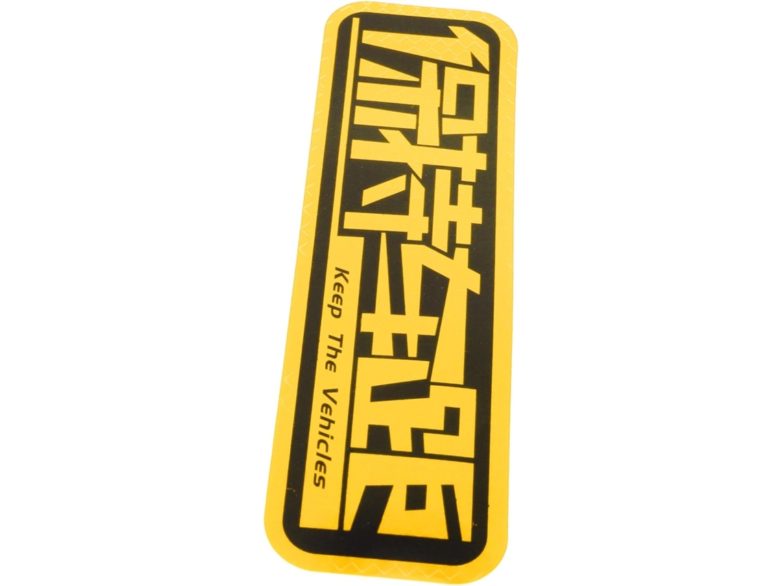 Adesivo refletivo para carro, mantenha distância, amarelo, para animais de estimação
