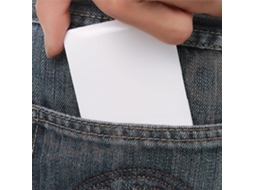Espelho de maquiagem mini portátil de plástico e vidro 6,5x9,5cm | S/MARCA