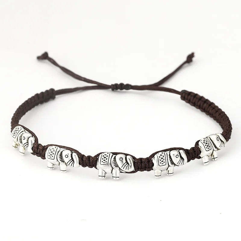 (elefante) Pulseira Com Pingente De Miçangas Tecidas À Mão, Adequada Tanto Para Homens Quanto Para Mulheres.