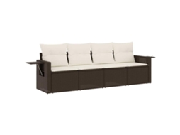 Garden Sofa Set, Garden Sofa Sets Vidaxl Marrom Rattan / Vime (n/a)