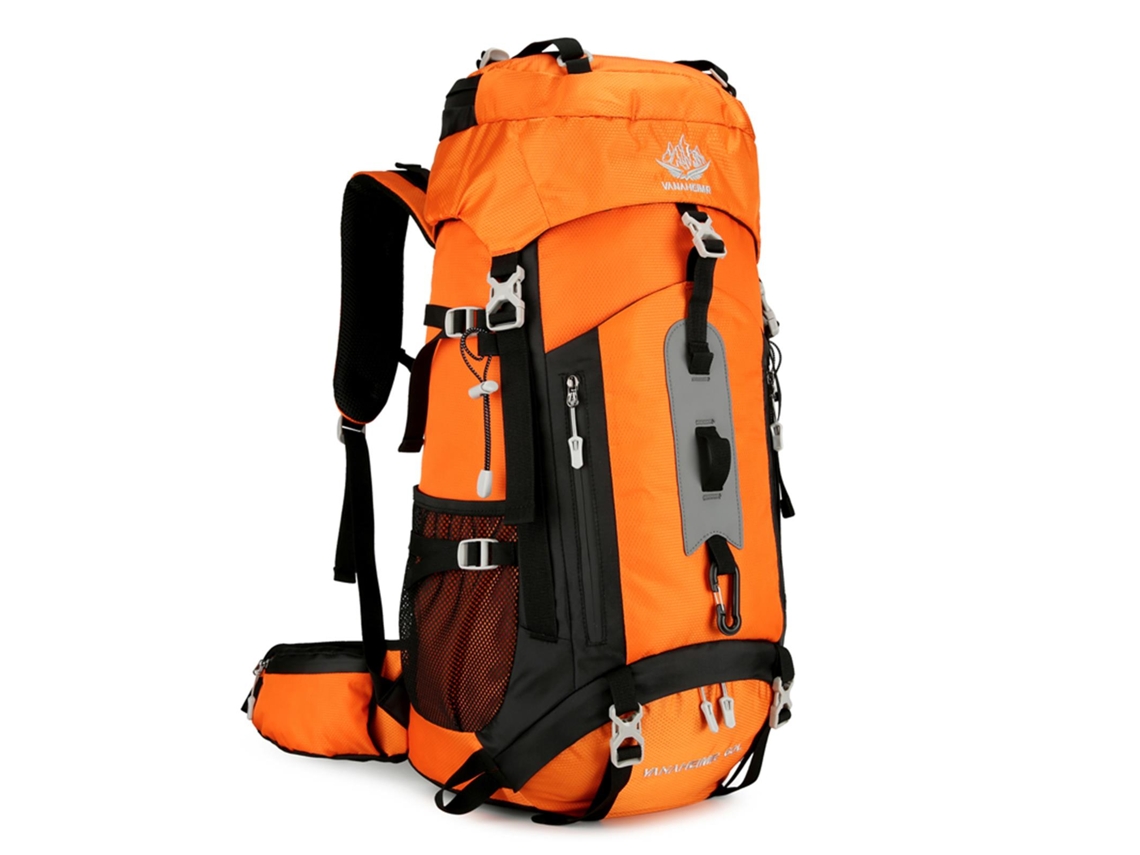 Mochila de Camping 60L Impermeável com Capa de Chuva S/MARCA