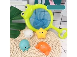 Mali brinquedo de Banho para Bebê com Luz Animais Flutuantes com Rede Toddler