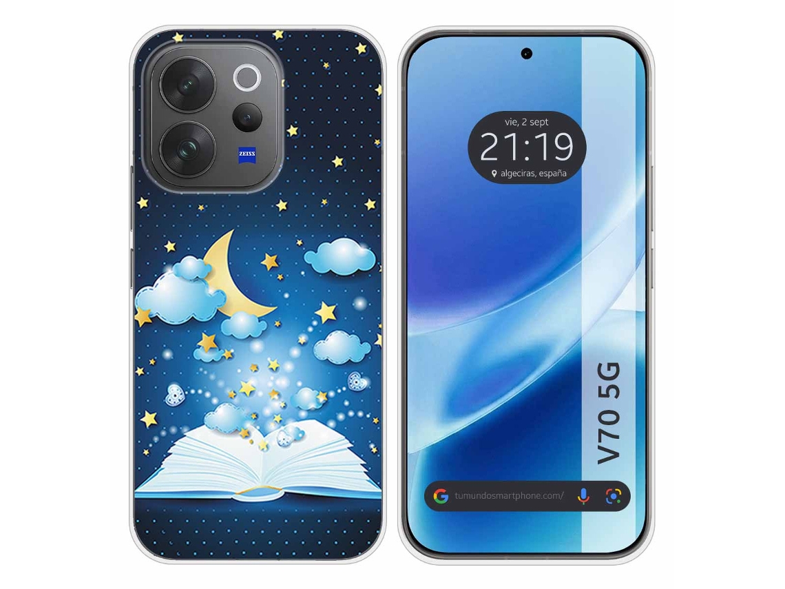 Capa Tumundosmartphone De Silicone Para Vivo V70 5g Design Inspirado Em Livros De Histórias