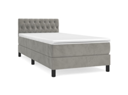 Box Spring Bed, Box Spring Beds Vidaxl Cinzeto Veludo (90 X 190 Cm)