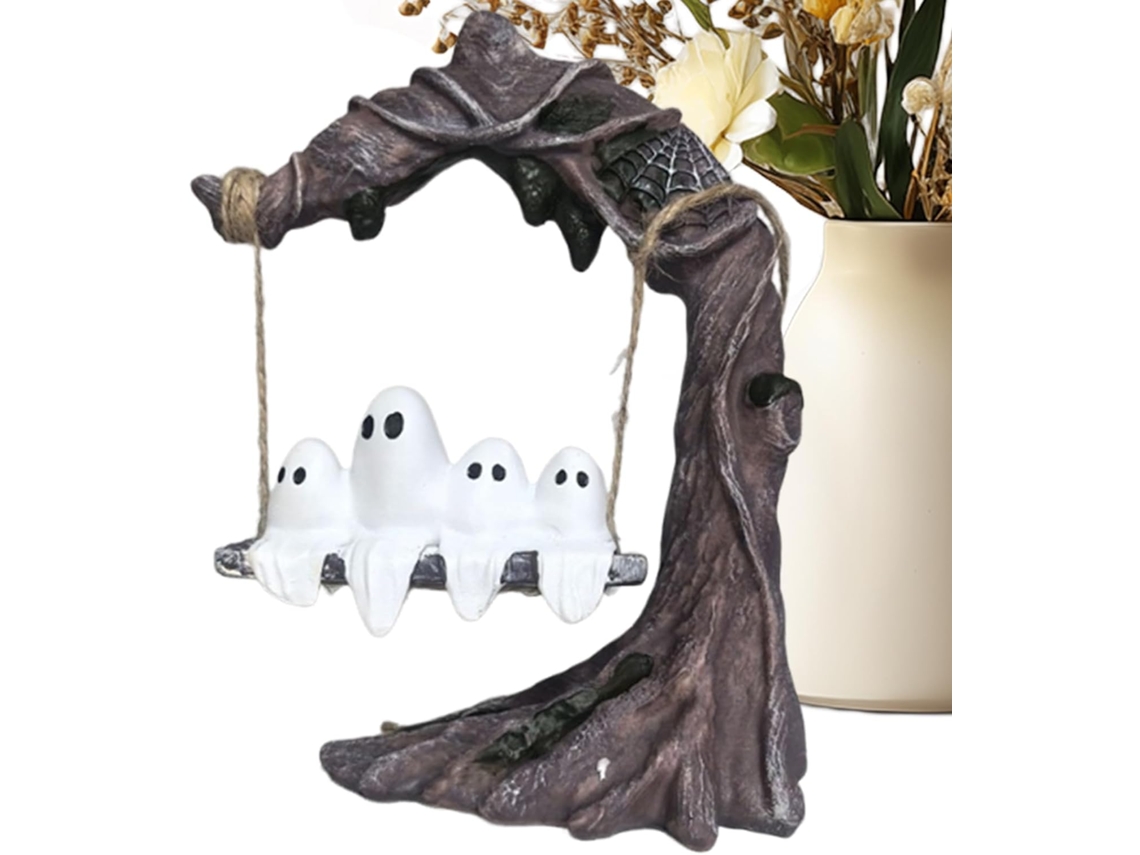 Escultura De Estátua De Fantasma Em Balanço De Árvore | Estátua