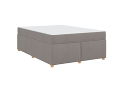 Conjunto 1 Cama Moderna Vidaxl Castanho-acinzentado Tecido (140 X 200 Cm)