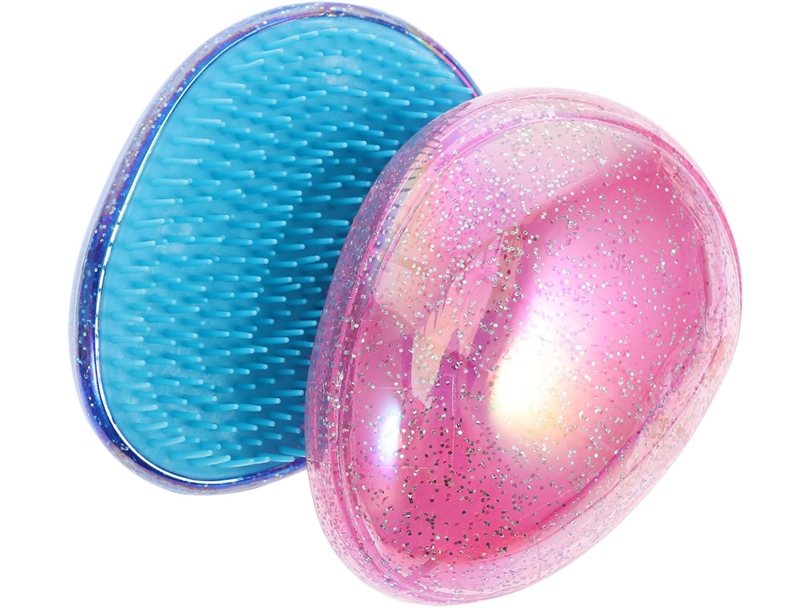 Conjunto De 2 Escovas Desembaraçadoras Peroladas Em Formato Ovo, Em 2 Cores, Antiestáticas Para Cabelos Longos