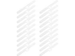 Zerodeko Conjunto De 25-ganchos Plástico Branco Para Persianas Verticais, Com Furo Duplo, Acessório Para Cortinas E