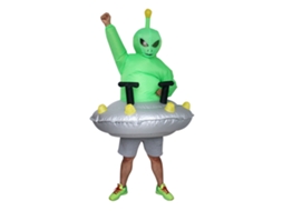 Traje de Alienígena Inflável com Bomba para Halloween e Natal | S/MARCA