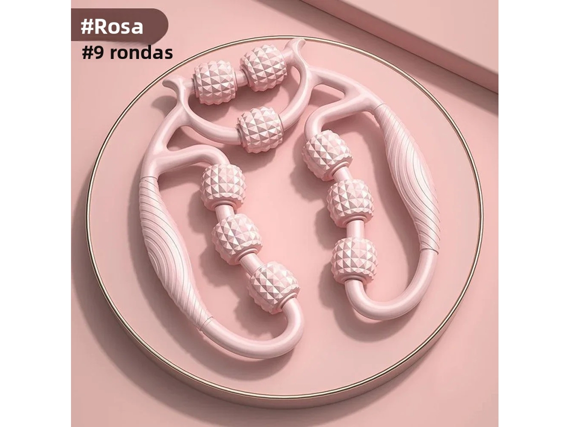 (rosa) Um Rolo De Massagem Para Aliviar Dores Musculares, Feito De Materiais Abs E Tpr.