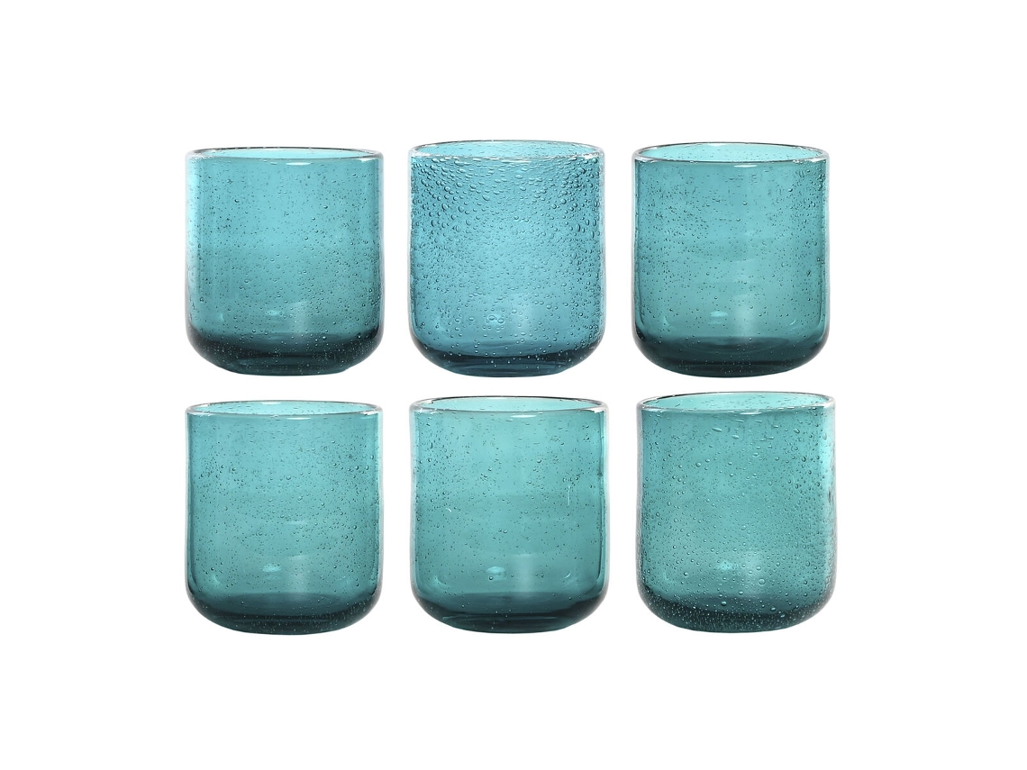Conjunto De Copos Em Casa Esprit Turquesa Cristal 320 Ml (6 Unidades)