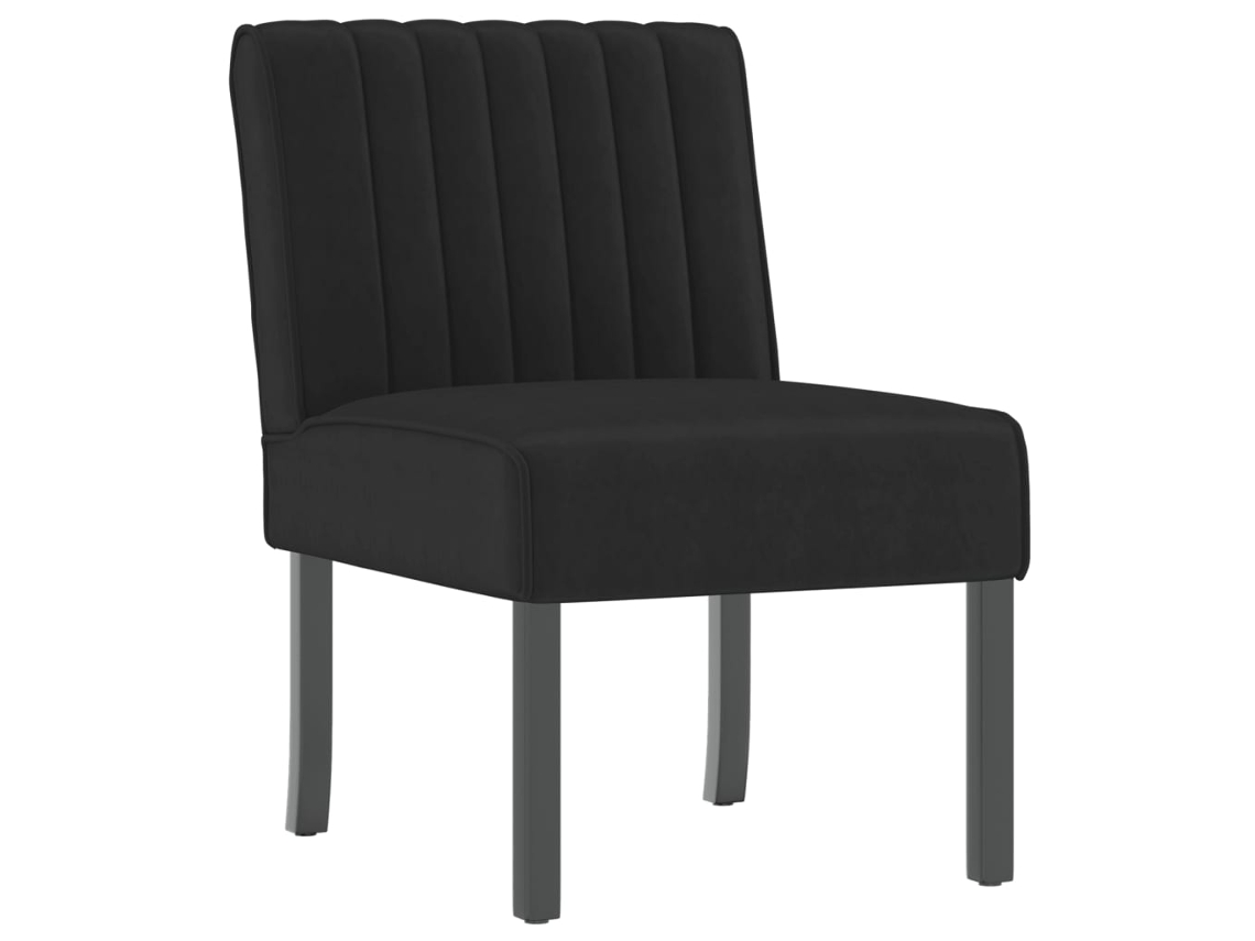 Slipper Chair, Slipper Chairs Vidaxl Preto Veludo