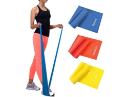 Bandas De Entrenamiento, Set De 3, 120x15 Cm, Resistencias Ligera, Media, Fuerte Para Fitness, Rehab, Gimnasia, Fisioterapia