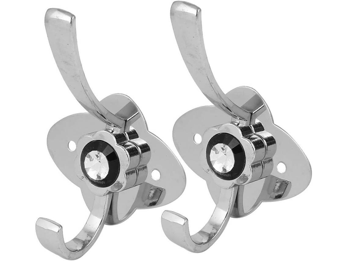 Cabide Duplo para Toalhas de Cozinha, Feito de Aço Inoxidável, com Ganchos para Pendurar na Parede, CHABERLU