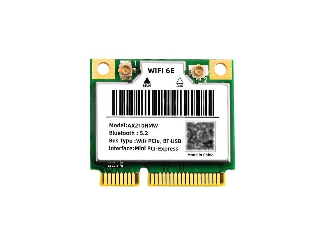 Lurelia Placa Wi-fi Mini Pcie Ax210hmw Ax210 Wi-fi 6 5374 Mbps 2400 Mbps Dual Band 2,4/5 Ghz Tri Band 2,4/5/6 Ghz