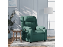 Vidaxl Poltrona Reclinável Tecido Verde-escuro