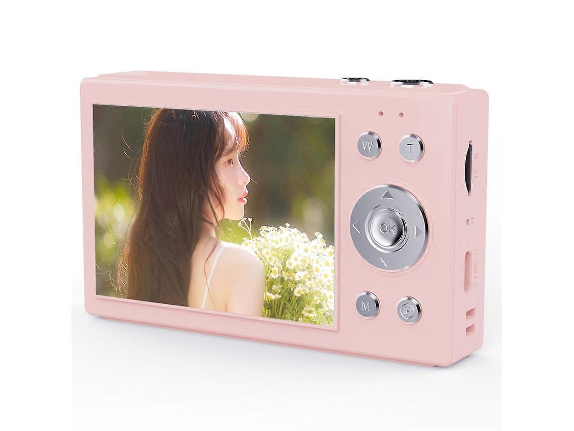 Câmara Digital 4k 64mp Com Wi-fi, Zoom 16x E Ecrã De 2,8 Polegadas, Rosa