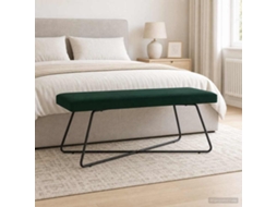Vidaxl Banco Verde-escuro 110 X 40 X 45 Cm Veludo