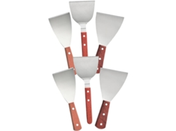 Conjunto De 6 Espátulas Para Bife Com Cabo, Utensílio De Cozinha Portátil Para Cozinhar E Fazer Churrasco, Acessório