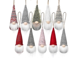 Conjunto De 10 Enfeites Pendurados De Gnomos De Árvore De Natal, Gnomos De Pelúcia Suecos Feitos À Mão Olysi Shop