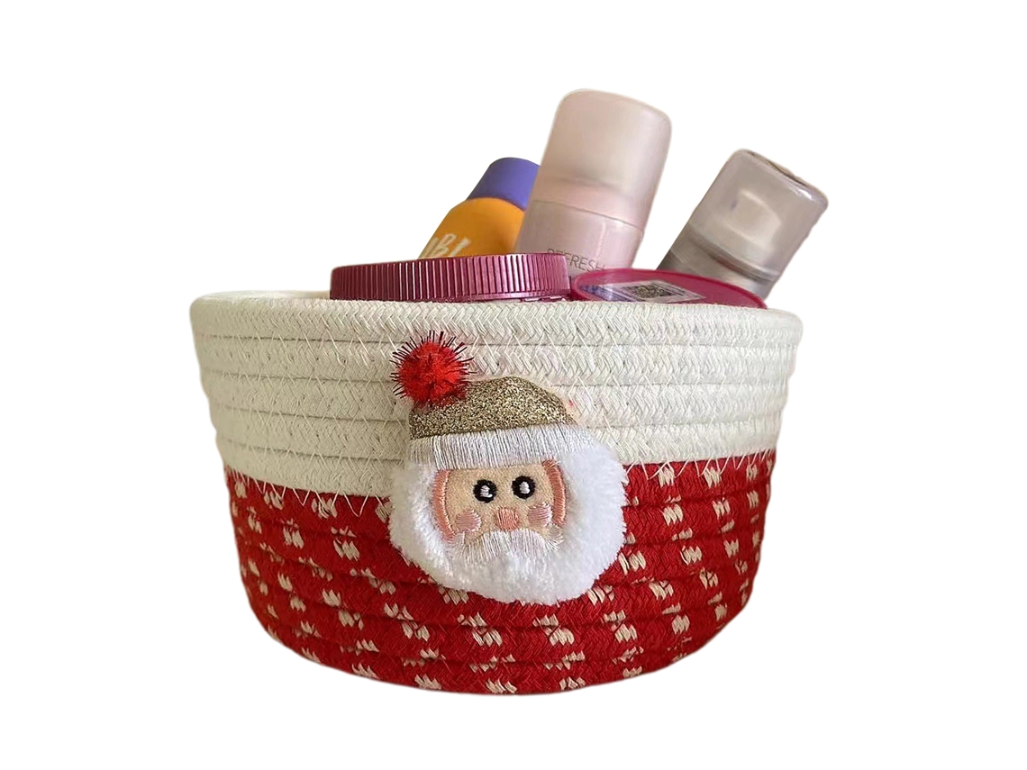 Laxiscreed Decoração De Natal Santa Claus Em Corda De Algodão 10x16cm Para Secretária