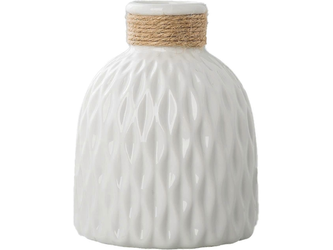 Vasos Cerâmicos Decorativos - Vasos De Plástico Branco Com Corda Para Mesa