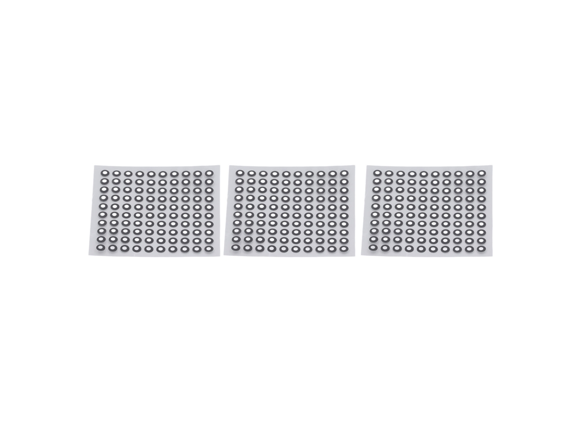 3 Folhas Pontos Reflexivos Escaneamento 3d Adesivos Scanner 3mm Id 6mm Od Pet Marcação Referência