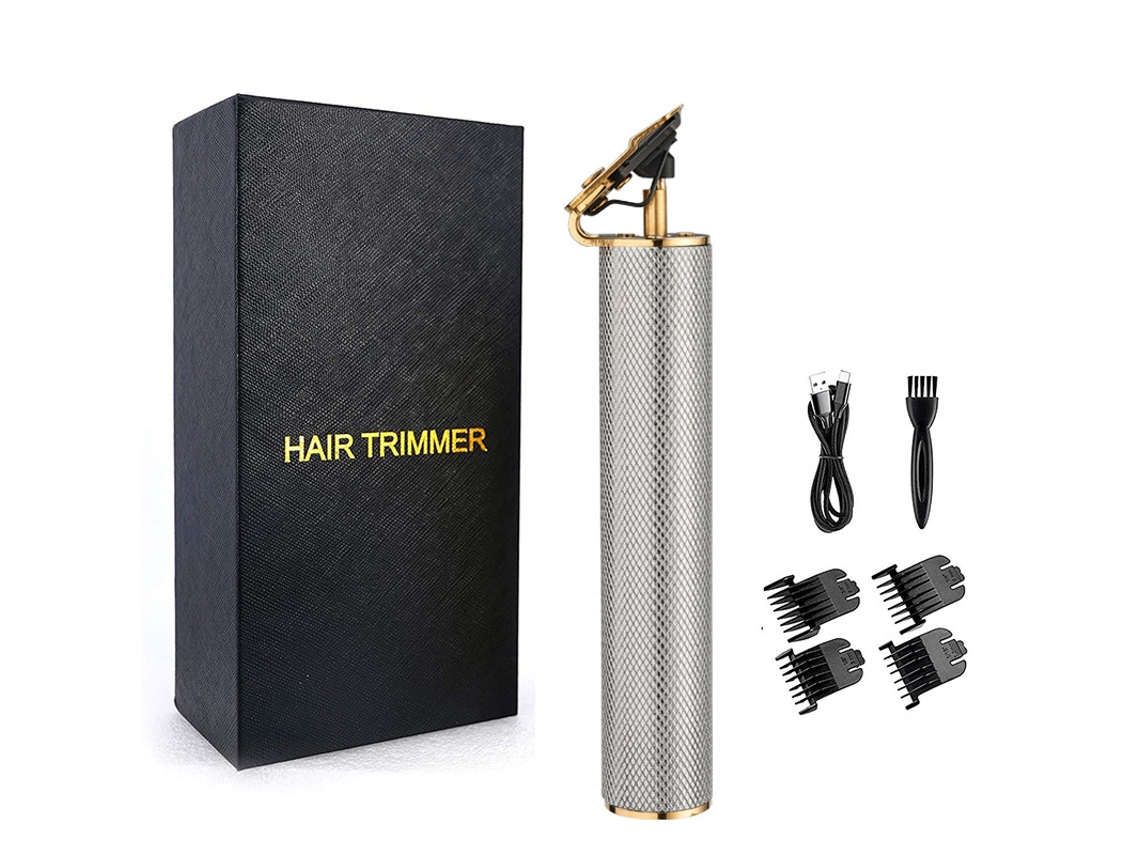 Cortador de Cabelo Elétrico, T tatuagem Cabeça, Dentes Gravados, Cabeça de Refrigeração a Água Usb MDUG (prata)