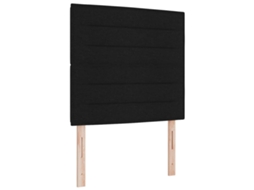 Conjunto 1 Cama Box Vidaxl Preto Tecido (90 X 200 Cm)