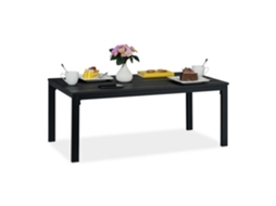 Mesa Retangular Para Jardim Em Aspecto De Madeira B2x