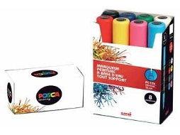 Marcadores UNI-BALL PC17K8 Multicor