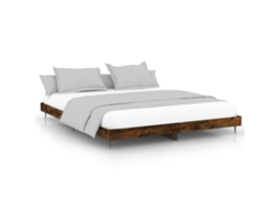 Bed Frame, Bed Frames Vidaxl Marrom Madeira Processada (150 X 200 Cm)