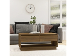 Vidaxl Mesa Centro 102,5x55x44 Cm Derivados Madeira Carvalho Castanho