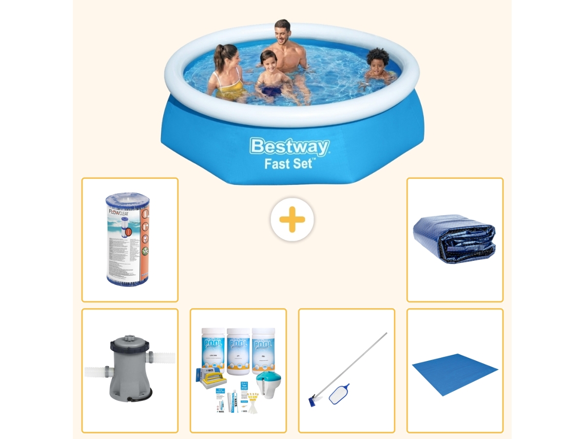 Bestway Piscina Bestway Fast Set Redonda - 244x61 Cm - 7-peças S21407