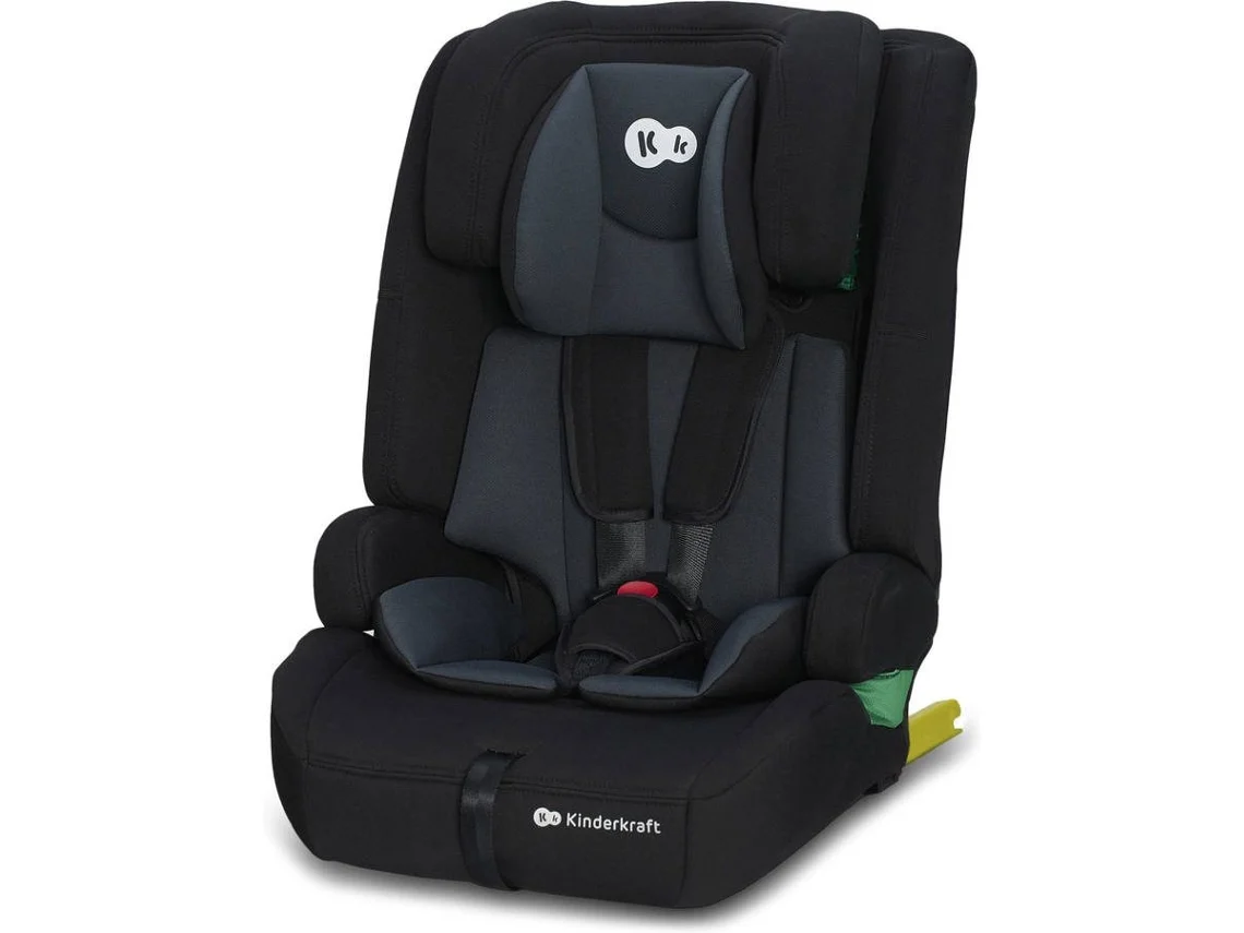 Cadeira Auto Kinderkraft SAFETY FIX 2 i‑Size 76–150 cm com H‑GUARD, SIDE PROTECT SYSTEM e assento amplo Preto