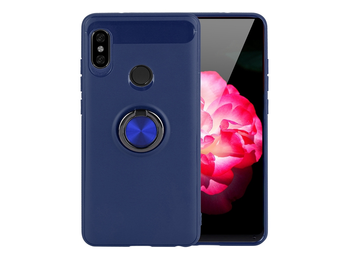 Capa de Telefone Série Anel Capa de Telefone Redmi Mix 2s Azul EOOCOO (anel Magnético Rotativo 360°+150°, Proteção Antichoque) | EOOCOO