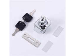 Cerradura para Portas de Vidro de Aço Cromado, Painel de Vidro, Mostrador, 5 8mm, Sem Perfuração, 2 Chaves Únicas