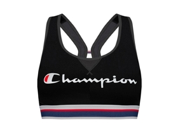 Champion Women's The Authentic Sports Bra Black Gold Rose, Small