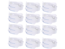 Pacote com 100 pulseiras de identificação para pacientes, pulseiras médicas para hospitais, PVC branco.