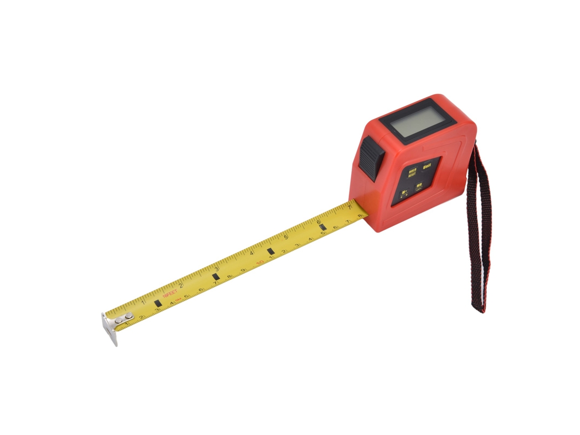 Fita Métrica Digital Com Display Imperial 16.4ft Precisão 1mm Régua Medidora Portátil
