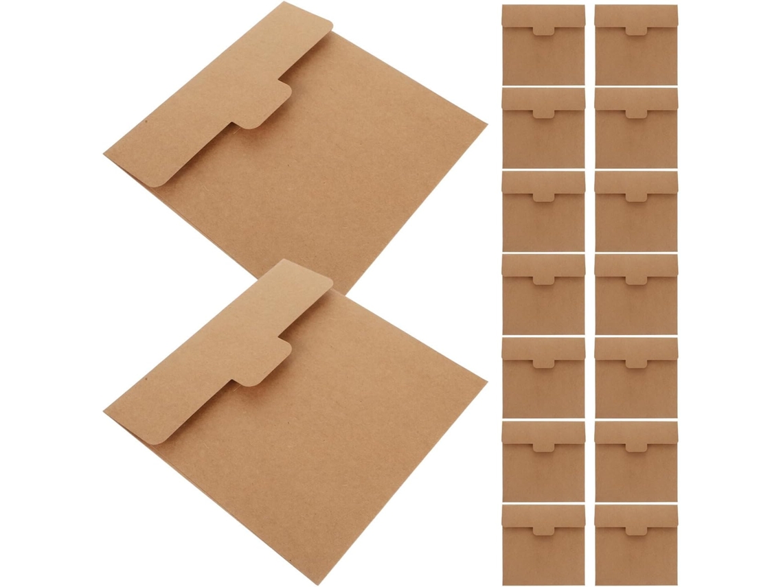 Lote De 20 Envelopes Convite Casamento Em Papel Kraft Carré 20x20 Cm, Sólidos E Robustos, Para Convites