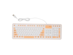 Aetheria teclado de Silicone Pliável 106 Teclas Usb À Prova D'água Silencioso para Pc Laptop Laranja