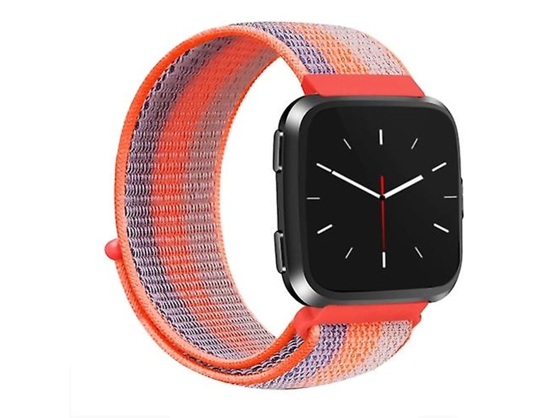 Lurelia Pulseira, Compatível Com Fitbit Versa 1/ 2 Universal Nylon Laranja Azul