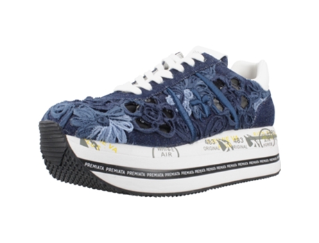 Sapatos De Mulher Premiata Beth Tecido Azul (37)