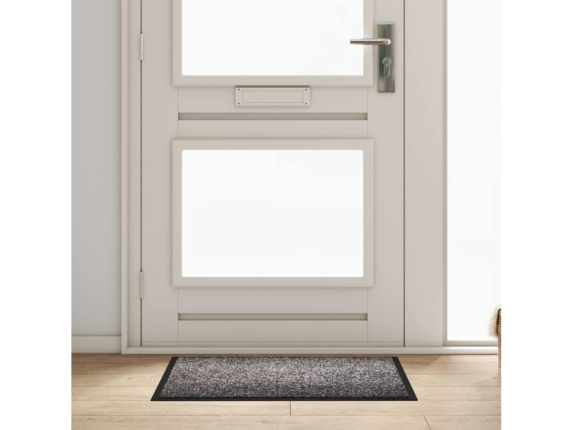 Vidaxl Tapete De Entrada Cinzento-claro 60 X 40 X 1.2 Cm