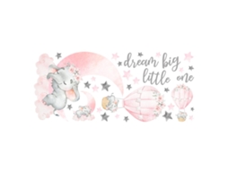 Elephant Wall Decals Pink Animals CHABERLU