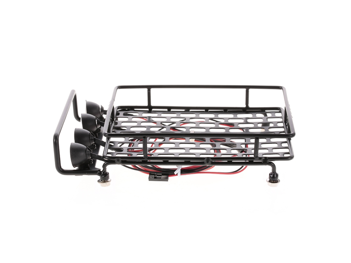 Portaequipajes Techo Con Barra Led Para Crawler 1/10 Rc Axial Scx10 D90 Traxxas Trx-4 Piezas Hsp