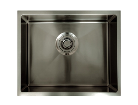 Luisa Lava Loiça 1 Cuba Grande 55x45 Em Aço Inoxidável Cinzento Gun Metal Essebagno